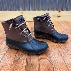 Sperry Black and Brown Duck Boots Waterproof